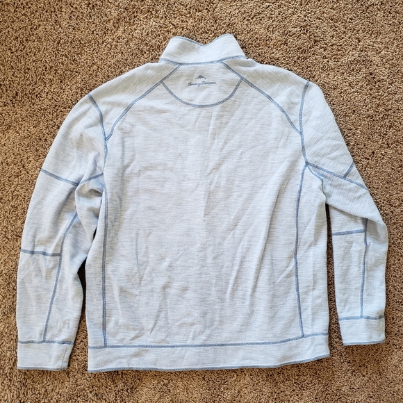 Tommy Bahama pullover quarter zip sweater blue L - Picture 2 of 4